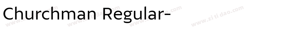 Churchman Regular字体转换
